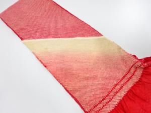 正絹　振袖用　絞り　帯揚げ